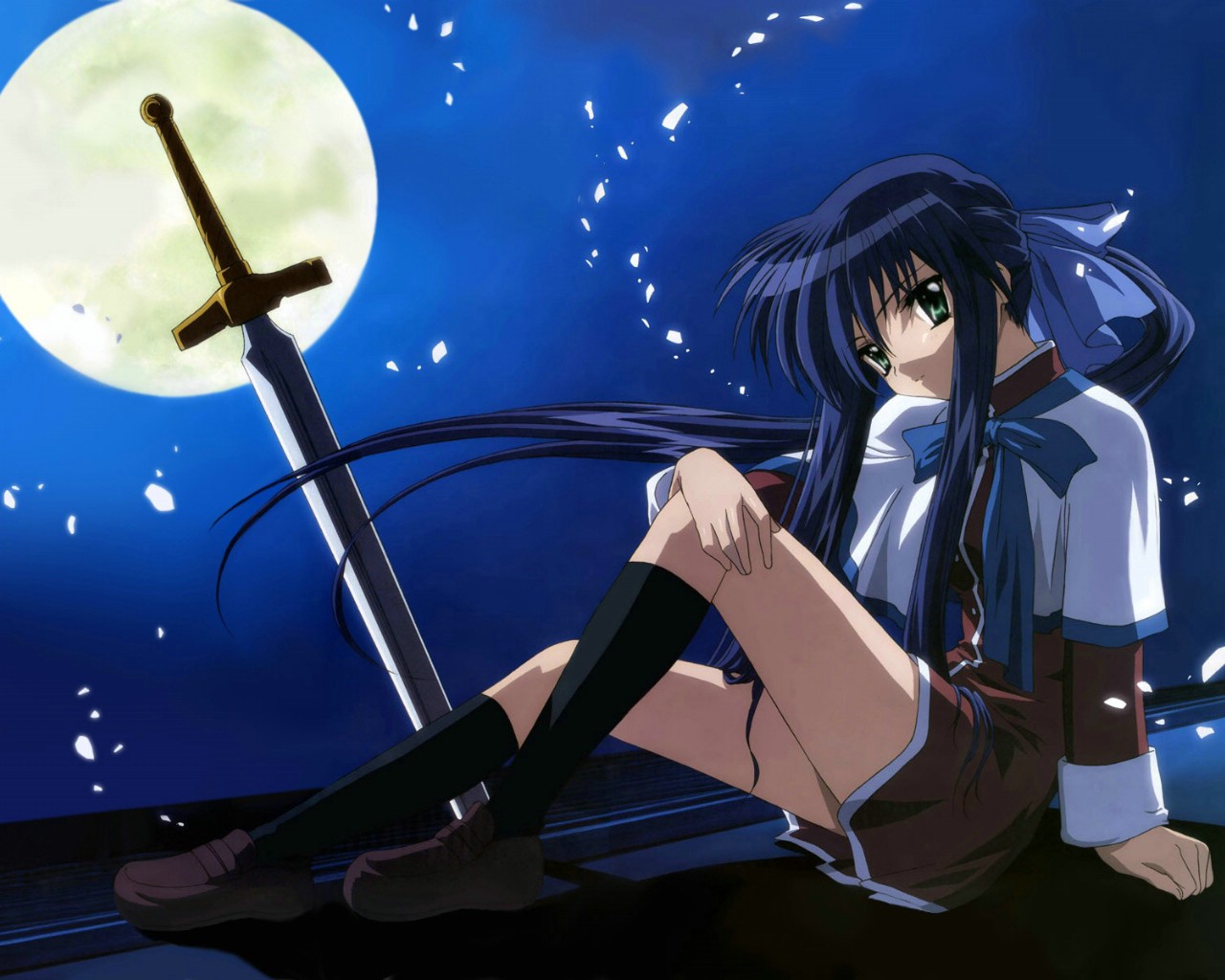 壁纸1280×1024雪之少女